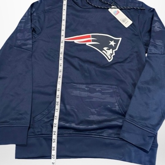 New England Patriots Hoodie NFL Team Apparel Camo Blue Fan Gear Men's Medium - Picture 4 of 6